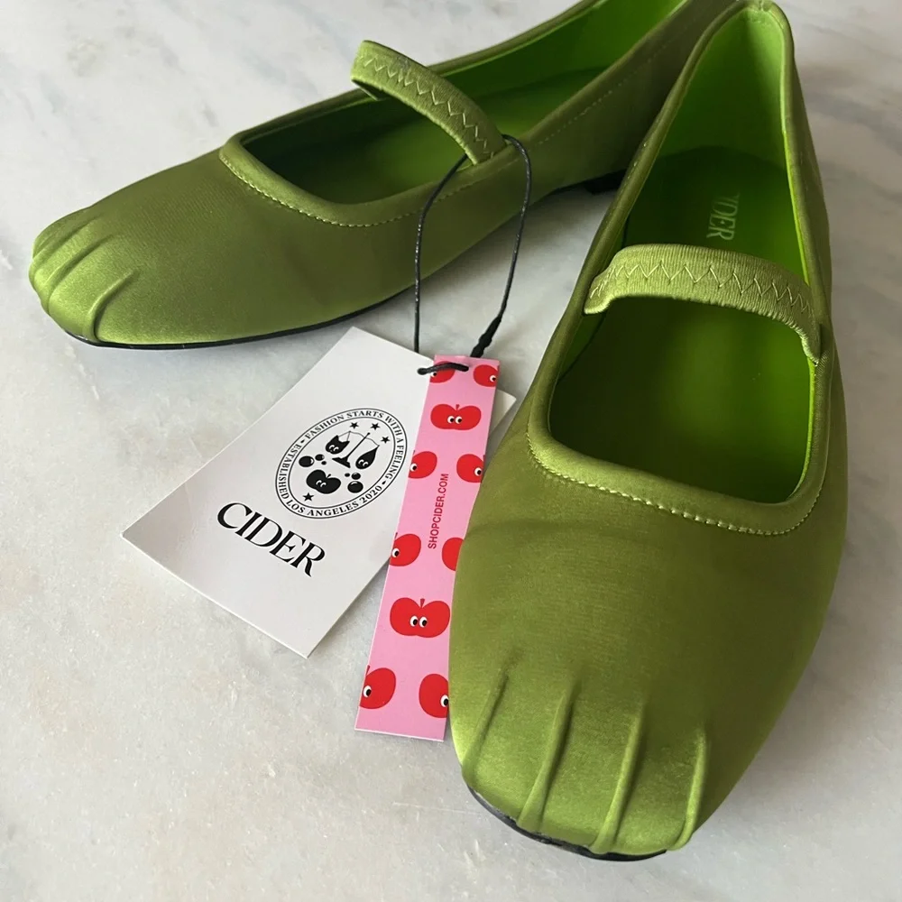 Cider CLASSIC SQUARE TOE SINGLE STRAP BALLET MARY JANE SHOES - Picture 1 of 9